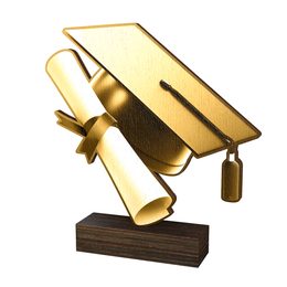 Trofeo de Madera Sierra para Graduación - Clásico