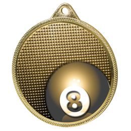 Medalla Clásica de Textura Billar 3D Impresión Oro