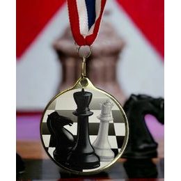 Medalla Barnet con Textura e Impresión 3D MaxMedal para Ajedrez