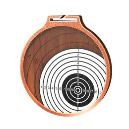 Medalla Habitat de Madera Ecológica Diana de Tiro Bronce