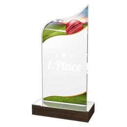 Trofeo Clásico de Cricket de Madera y Acrílico United