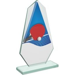 Premio de Vidrio Levita para Tenis de Mesa en Dos Colores