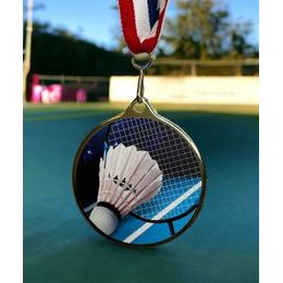 Medalla Barnet con Textura e Impresión 3D MaxMedal para Bádminton