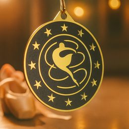 Medalla de Acero Inoxidable Valor de Gimnasia