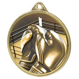 Medalla Clásica de Boxeo con Impresión 3D en Oro