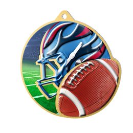 Medalla metálica para fútbol americano acero inoxidable