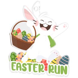 Medalla de Conejo Feliz de Carrera de Pascua