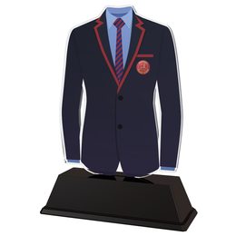 Trofeo de Reconocimiento de Blazer Escolar Personalizado en Acrílico