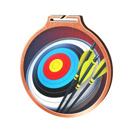 Medalla Habitat de Madera Ecológica Tiro con Arco Bronce