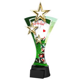 Trofeo Triple Estrella de Cartas de Póquer