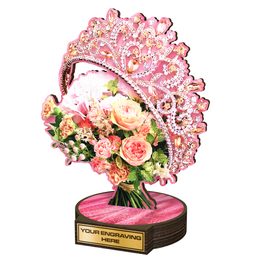 Trofeo Grove de Madera Real para Reina de Belleza