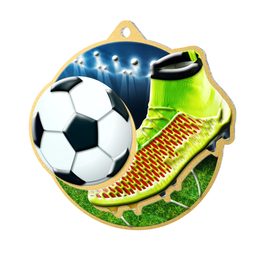 Medalla metálica de fútbol acero inoxidable