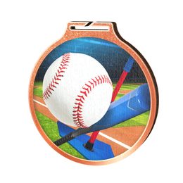 Medalla Habitat de Madera Ecológica para Baseball Bronce