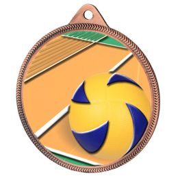 Medalla de Bronce con Textura de Voleibol Impresión 3D