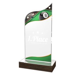 Trofeo Clásico de Billar de Madera y Acrílico United