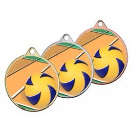 Medalla de Voleibol Barnet Textura Color Impresión 3D MaxMedal