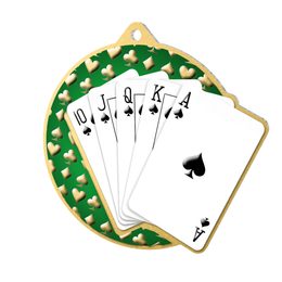 Medalla metálica para juegos de cartas acero inoxidable