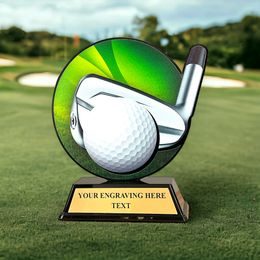 Trofeo Roswell en Acrílico Negro para Golf