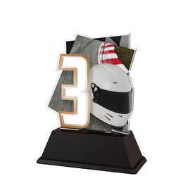 Trofeo de Casco de Automovilismo Número 3
