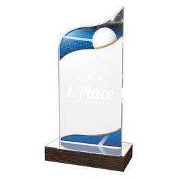 Trofeo Clásico de Floorball de Madera y Acrílico United