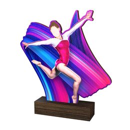 Trofeo de Madera Sierra para Gimnasia