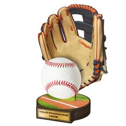 Trofeo Grove de Madera Real para Béisbol