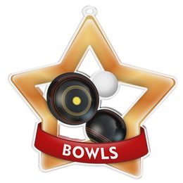 Medalla Mini Estrella de Acrílico Bronce para Bolos