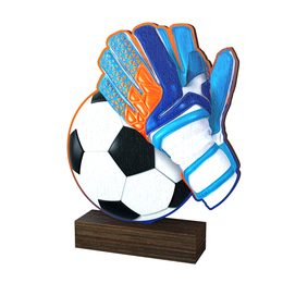 Trofeo de Madera Sierra para Portero de Fútbol