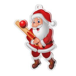 Medalla Navideña de Críquet del Alegre Papá Noel