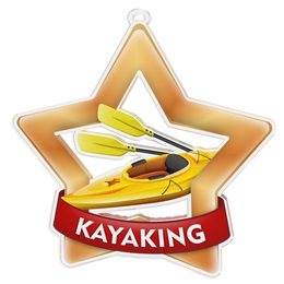 Medalla Mini Estrella de Acrílico Bronce para Kayak