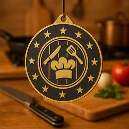 Medalla de Cocina Valor de Acero Inoxidable