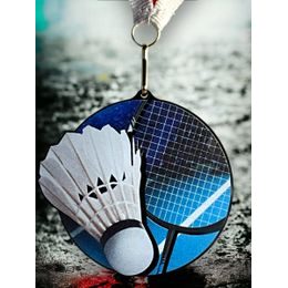 Medalla de Bádminton Rincon en acrílico negro