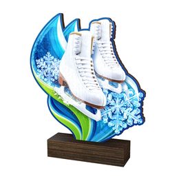 Trofeo de Madera Real Sierra para Patinaje Artístico