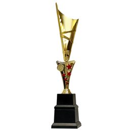 Trofeo Doble Base Conifer Oro y Rojo