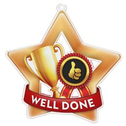 Medalla Mini Estrella de Acrílico Bronce de Bien Hecho
