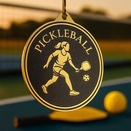 Medalla de Pickleball Valor de Acero Inoxidable