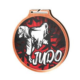 Medalla Habitat de Madera Ecológica para Judo Bronce