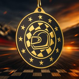 Medalla de Acero Inoxidable Valor de Automovilismo