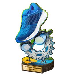 Trofeo Grove de Madera Real para Triatlón