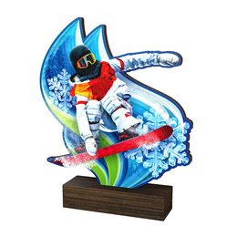 Trofeo de Snowboard de Madera Sierra