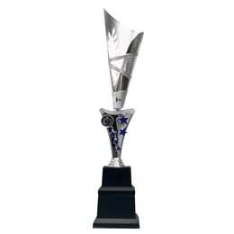 Trofeo Conífera Doble Base Plata y Azul