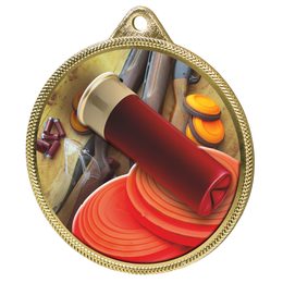 Medalla de Tiro de Paloma de Arcilla con Textura de Color 3D Impresión en Oro