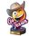 Trofeo de Madera Auténtica con Sombrero Texano Marrón de Rodeo