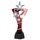 Trofeo de Voleibol Triple Estrella en Rojo y Plateado