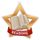 Medalla Mini Estrella de Acrílico Bronce para Lectura