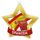 Medalla Mini Estrella de Acrílico Oro para Estudios de Español