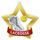 Medalla Mini Estrella de Acrílico Oro para Lacrosse