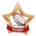 Medalla Mini Estrella de Acrílico Bronce para Rugby