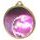 Medalla de Baile Glitterball Rosa Textura Impresión 3D Oro