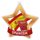 Medalla Mini Estrella de Acrílico Bronce para Estudios de Español